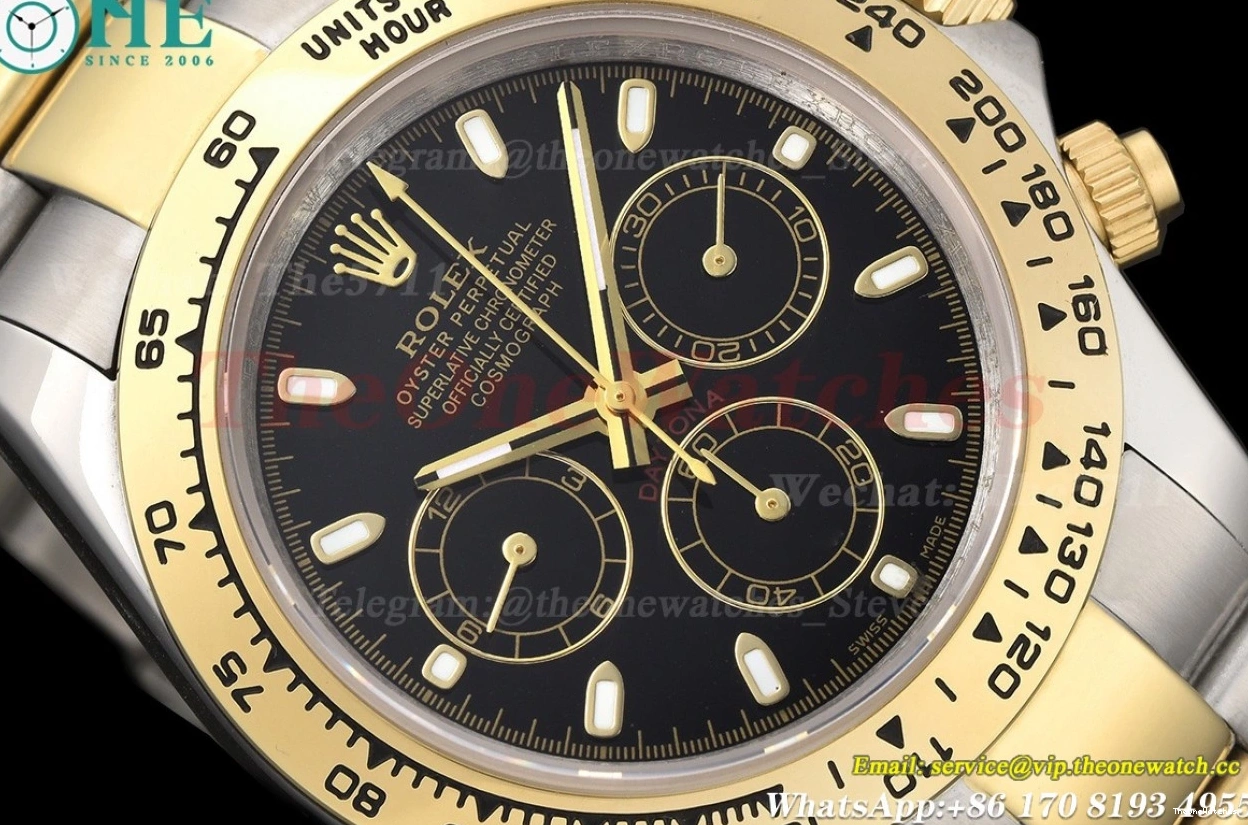 Dial SS GDF YG 40mm Daytona Black A3836 0403